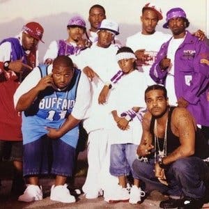 Shiest Bubz, Purple City and The Diplomats pictured together circa early-2000s. (Purple City Productions)